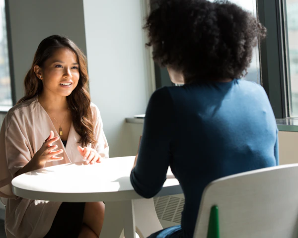 Family law attorney consulting with a client